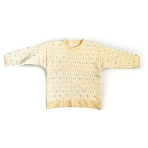 Vintage Marsh Landing W M/L Yellow Sweater Wool Knit Granny Cottage Cozy Academi